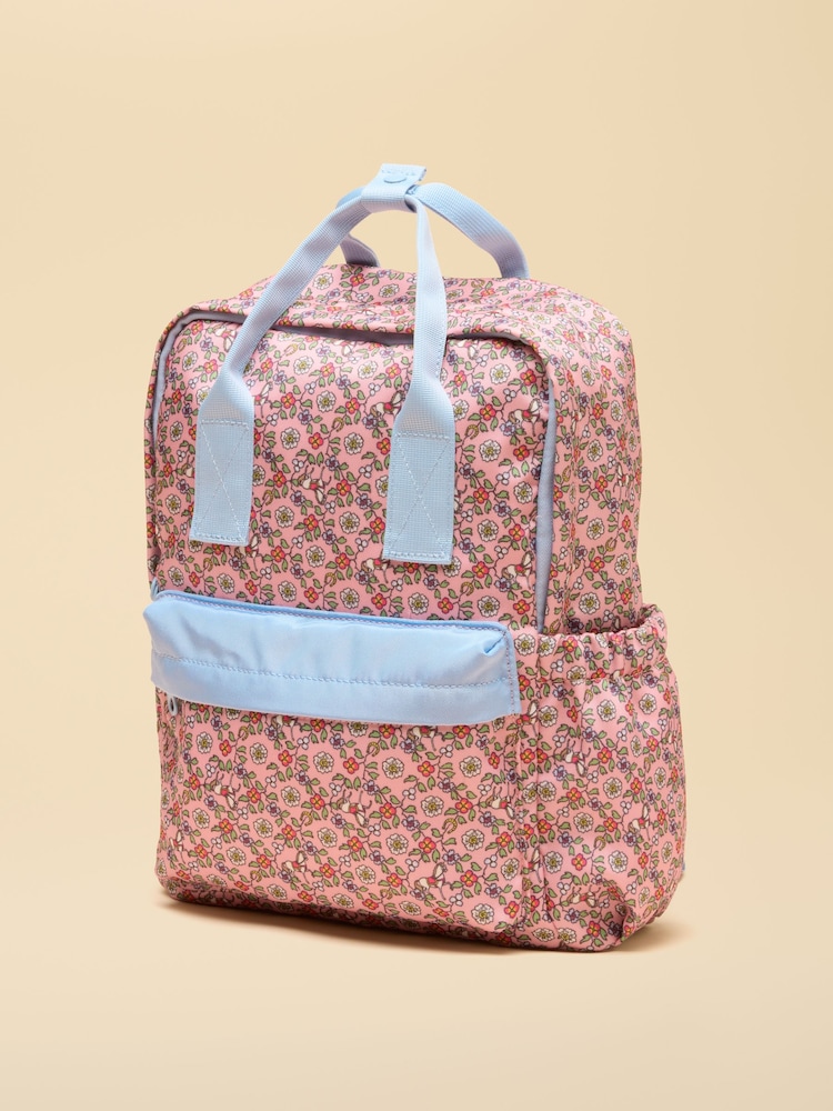 Joules Pink Girls' Ditsy Backpack - Image 1 of 5 Joules Pink Girls' Ditsy Backpack - Image 1 of 5