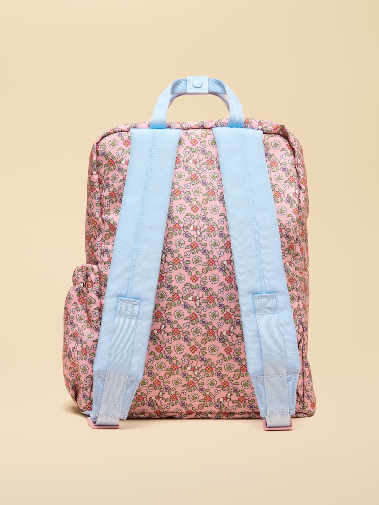 Joules Pink Girls' Ditsy Backpack - Image 2 of 5 Joules Pink Girls' Ditsy Backpack - Image 2 of 5