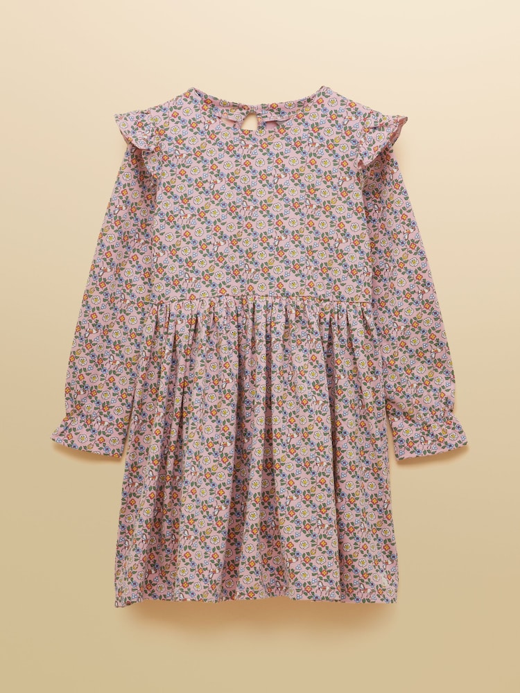 Joules Pink Girls' Horse Ditsy Long Sleeve Jersey Dress - Image 1 of 5 Joules Pink Girls' Horse Ditsy Long Sleeve Jersey Dress - Image 1 of 5