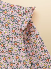 Joules Pink Girls' Horse Ditsy Long Sleeve Jersey Dress - Image 3 of 5