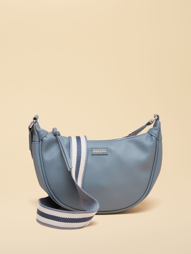 Joules Jade Light Blue Half Moon Adjustable Cross-Body Bag - Image 1 of 8 Joules Jade Light Blue Half Moon Adjustable Cross-Body Bag - Image 1 of 8