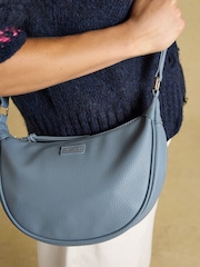 Joules Jade Light Blue Half Moon Adjustable Cross-Body Bag - Image 4 of 8