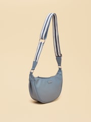 Joules Jade Light Blue Half Moon Adjustable Cross-Body Bag - Image 5 of 8