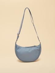 Joules Jade Light Blue Half Moon Adjustable Cross-Body Bag - Image 6 of 8