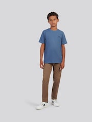 U.S. Polo Assn Blue Boys Check Texture T-Shirt - Image 3 of 7