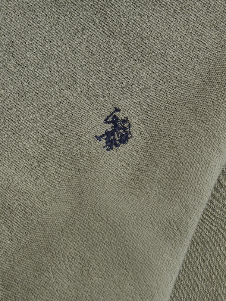 U.S. Polo Assn Green Boys Flat Pile Long Sleeve T-Shirt - Image 7 of 7 U.S. Polo Assn Green Boys Flat Pile Long Sleeve T-Shirt - Image 7 of 7