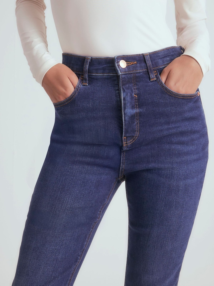 River Island Blue High Rise Sculpt Flare Jeans - Image 4 of 4 River Island Blue High Rise Sculpt Flare Jeans - Image 4 of 4