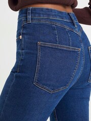 River Island Blue High Rise Sculpt Flare Jeans - Image 6 of 6