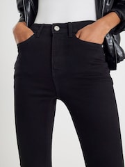 River Island Black High Rise Sculpt Flare Jeans - Image 4 of 4