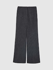 River Island Black Pinstripe Soft Flare Trousers - Image 5 of 6