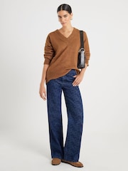River Island Brown V-Neck Jumper - Image 3 of 6