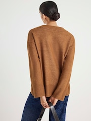 River Island Brown V-Neck Jumper - Image 5 of 6