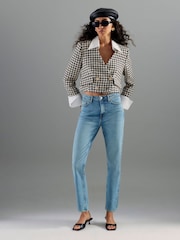 River Island Blue High Rise Slim Fit Jeans - Image 1 of 4