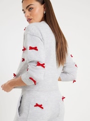 River Island Grey Bow Cardigan and Trousers Set - Image 4 of 4