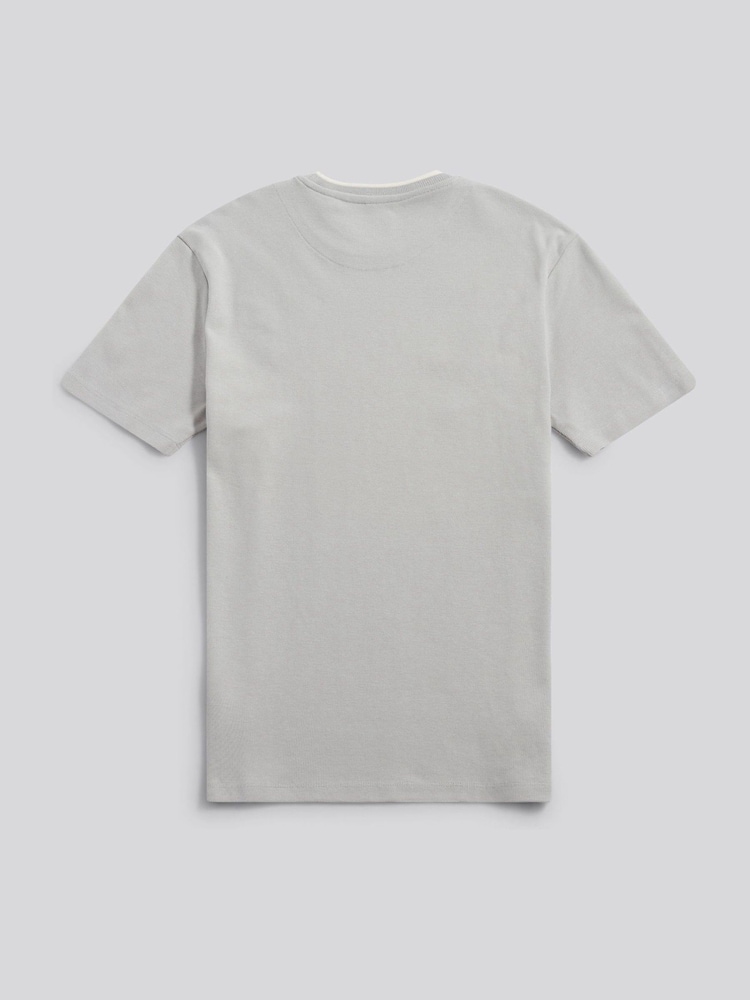 U.S. Polo Assn. Grey Knit Texture Jersey T-Shirt - Image 2 of 3 U.S. Polo Assn. Grey Knit Texture Jersey T-Shirt - Image 2 of 3