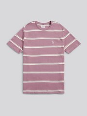 U.S. Polo Assn Purple Terry Stripe T-Shirt - Image 1 of 3