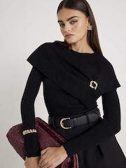 River Island Black Cape Jumper - Image 1 of 4