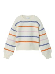 Name It White Cosy Stripe Jumper - Image 1 of 3