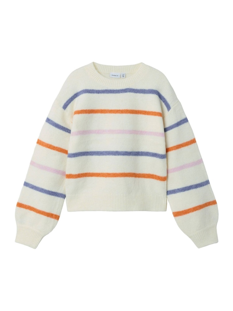 Name It White Cosy Stripe Jumper - Image 1 of 3