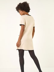 Roman White Bow Detail Knitted Dress - Image 3 of 5