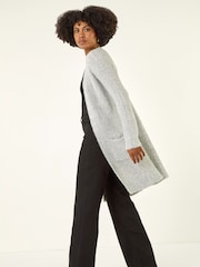 Roman White Longline Knit Cardigan - Image 3 of 5