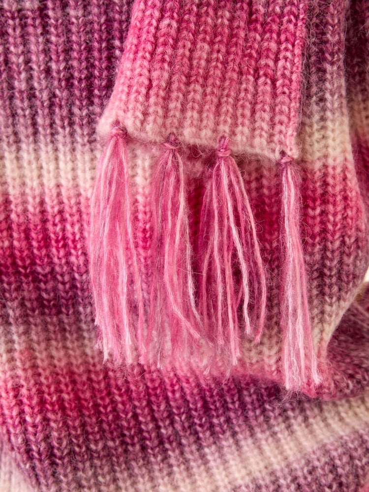 Roman Pink Ombre Knit Scarf & Jumper - Image 5 of 5 Roman Pink Ombre Knit Scarf & Jumper - Image 5 of 5