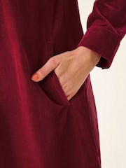 Roman Red Corduroy Tunic Shirt Dress - Image 5 of 5