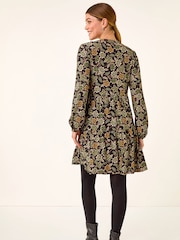 Roman Green Floral Button Dress - Image 3 of 5