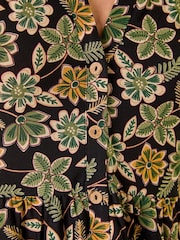 Roman Green Floral Button Dress - Image 5 of 5