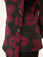 Roman Red Cowl Neck Buttoned Shirt - Image 5 of 5