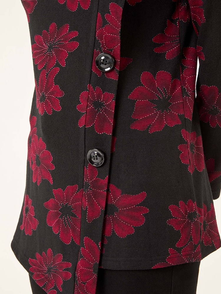 Roman Red Cowl Neck Buttoned Shirt - Image 5 of 5