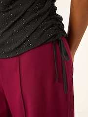 Roman Black Hotfix Cowl Neck Stretch Blouse - Image 5 of 5