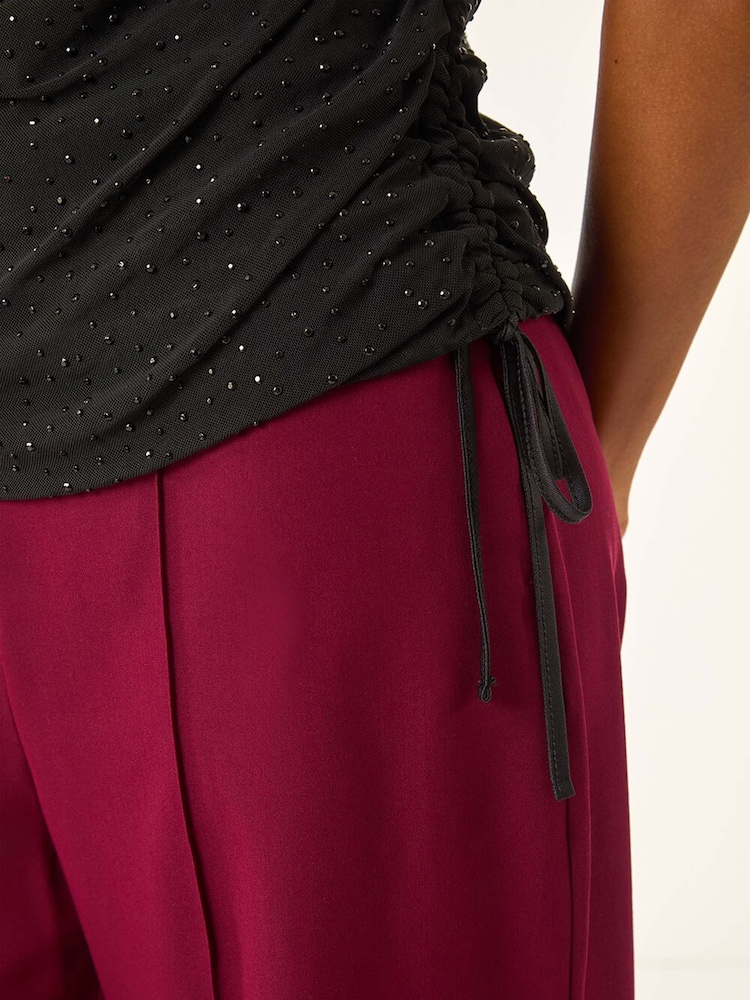 Roman Black Hotfix Cowl Neck Stretch Blouse - Image 5 of 5