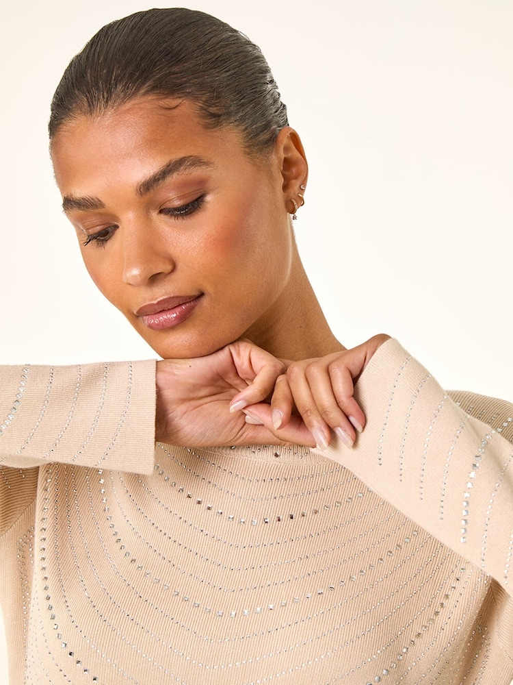 Roman Natural Hotfix Line Knit Jumper - Image 1 of 5