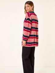 Roman Fluffy Stripe Knit Cardigan - Slika 3 iz 5
