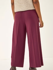 Roman Red Wide Leg Premium Stretch Culottes - Image 3 of 5