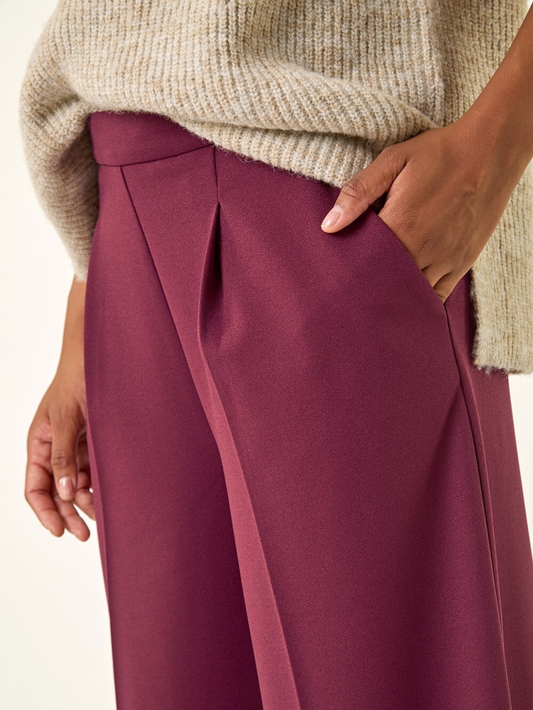 Roman Red Wide Leg Premium Stretch Culottes - Image 5 of 5 Roman Red Wide Leg Premium Stretch Culottes - Image 5 of 5