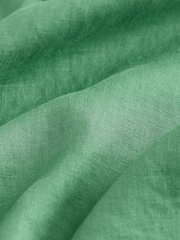 Green Short Sleeve Signature 100% Linen Shirt - Image 7 of 7