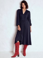 Boden Blue Petite Lily Long Sleeve Midi Dress - Image 1 of 5
