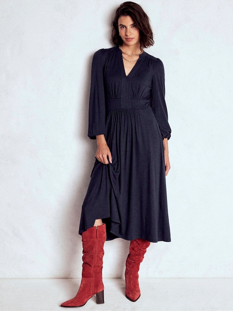 Boden Blue Petite Lily Long Sleeve Midi Dress - Image 1 of 5