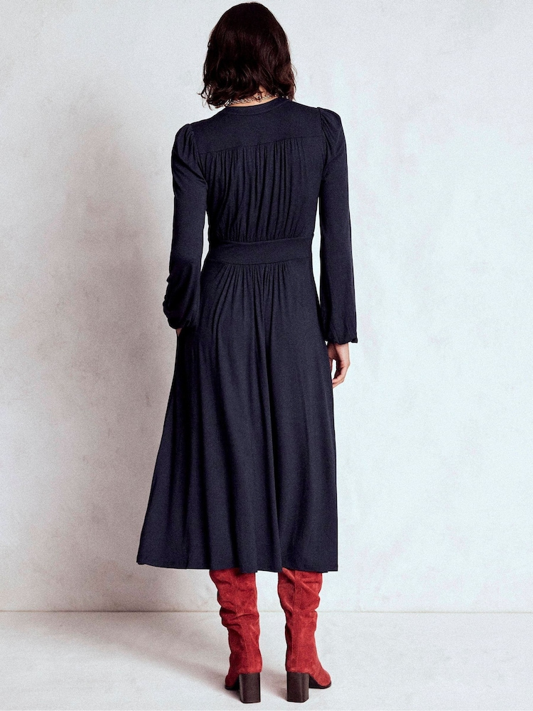 Boden Blue Petite Lily Long Sleeve Midi Dress - Image 2 of 5
