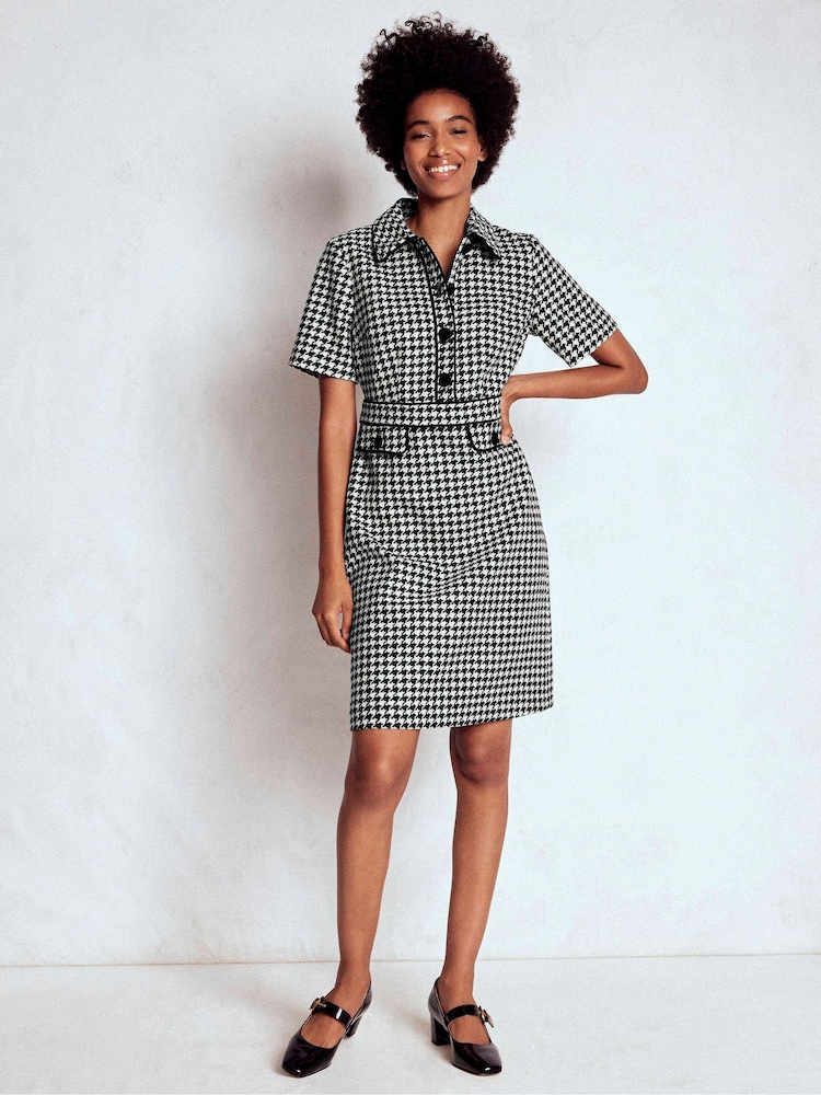 Boden Black Eda Wool Shift Dress - Image 1 of 4