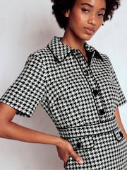 Boden Black Eda Wool Shift Dress - Image 4 of 4