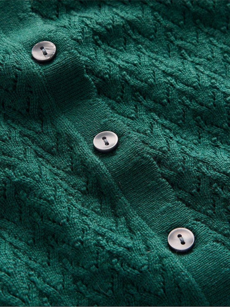Boden Green Tall Diane Pointelle Cardigan - Image 6 of 6 Boden Green Tall Diane Pointelle Cardigan - Image 6 of 6