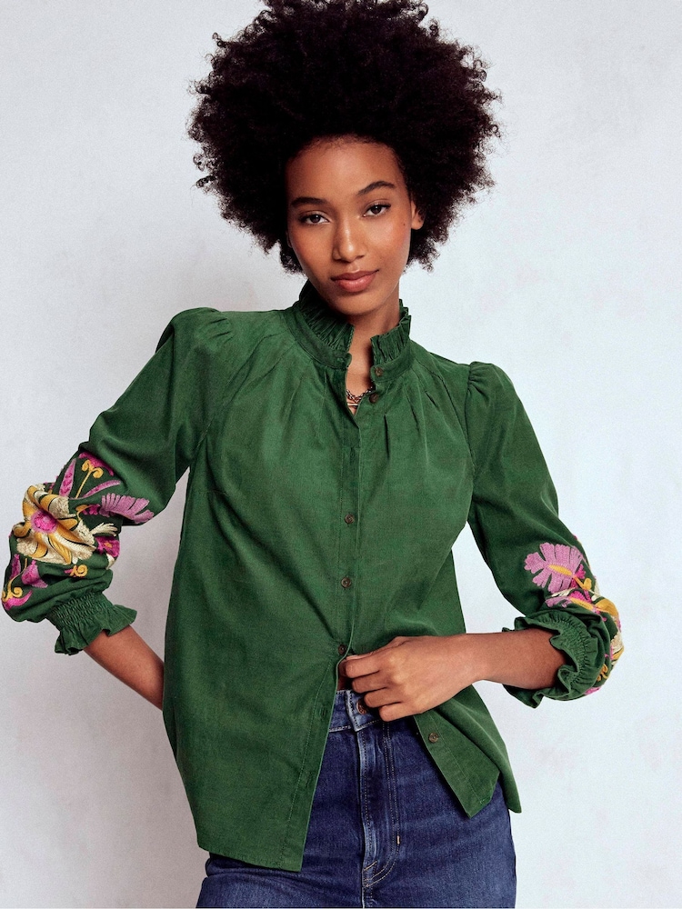 Boden Green Lorna Cord Top - Image 1 of 5 Boden Green Lorna Cord Top - Image 1 of 5