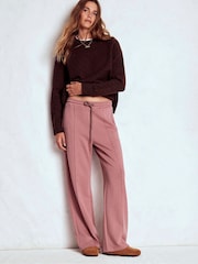 Boden Red Wide Leg Joggers - Image 1 of 5
