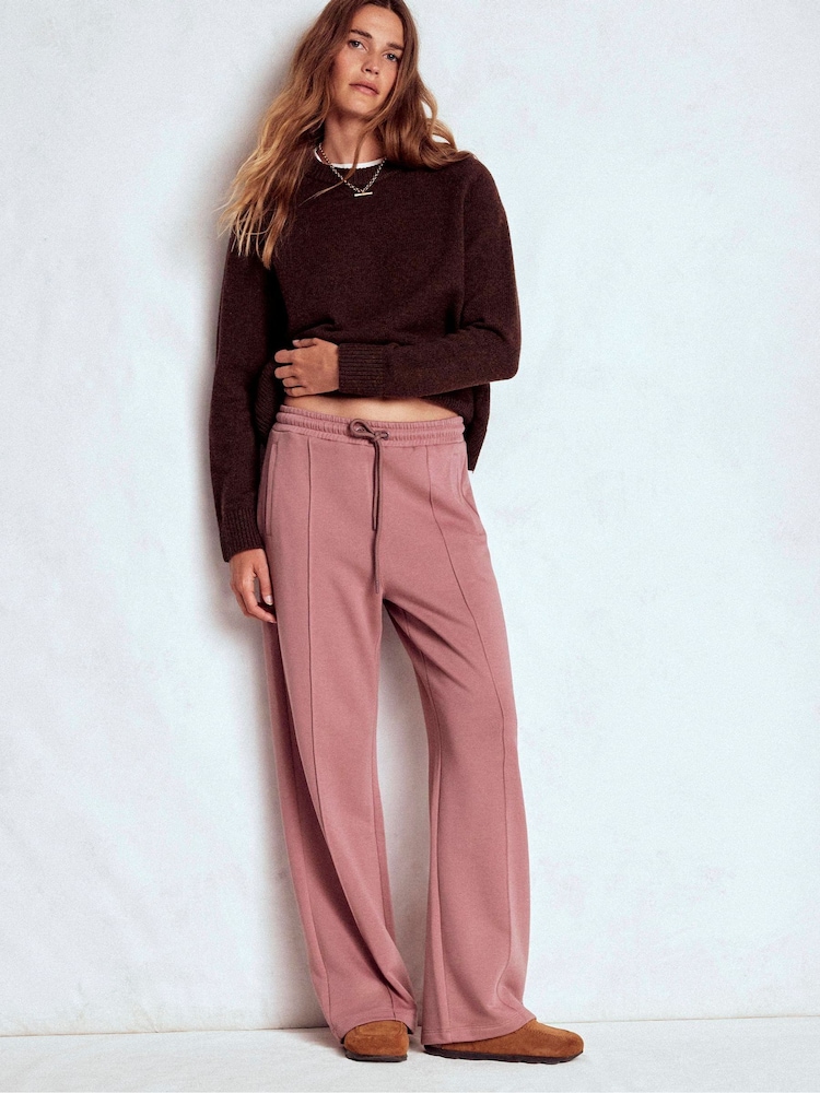 Boden Red Wide Leg Joggers - Image 1 of 5