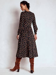 Boden Black Petite Alexandra Jersey Midi Dress - Image 2 of 5