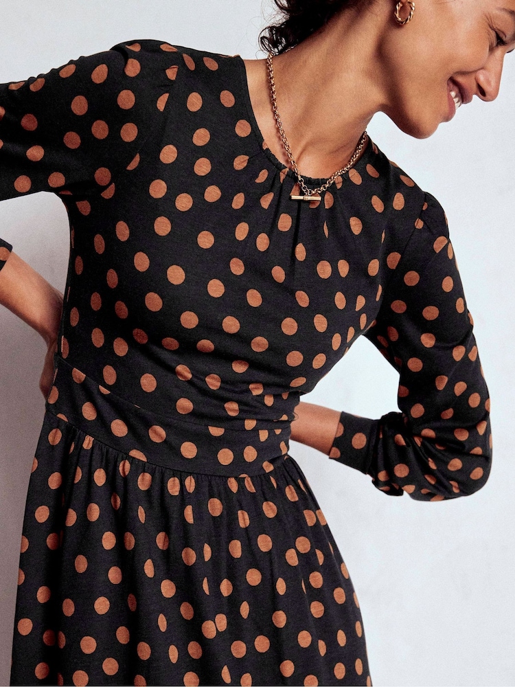 Boden Black Petite Alexandra Jersey Midi Dress - Image 5 of 5