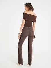 River Island Brown Mid Rise Bootcut Jeans - Image 4 of 4